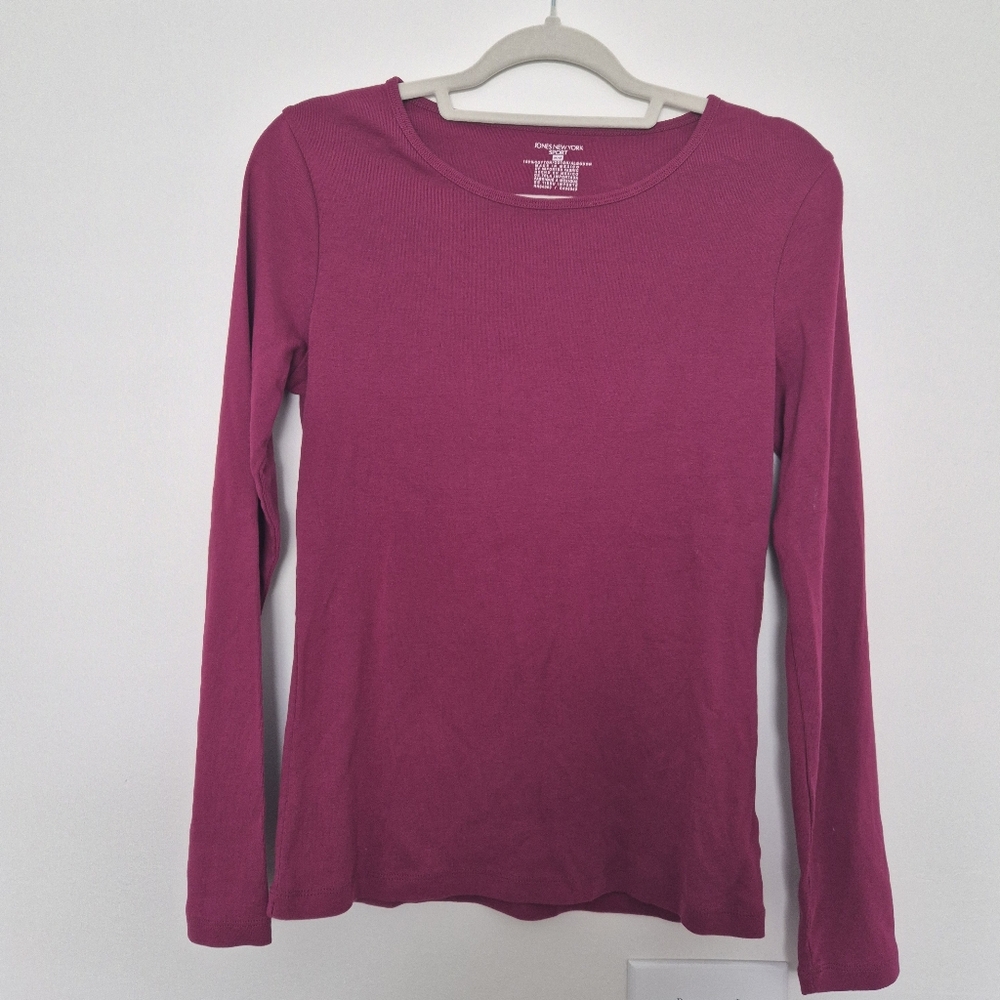 Jones New York Sport Magenta Long Sleeve Top